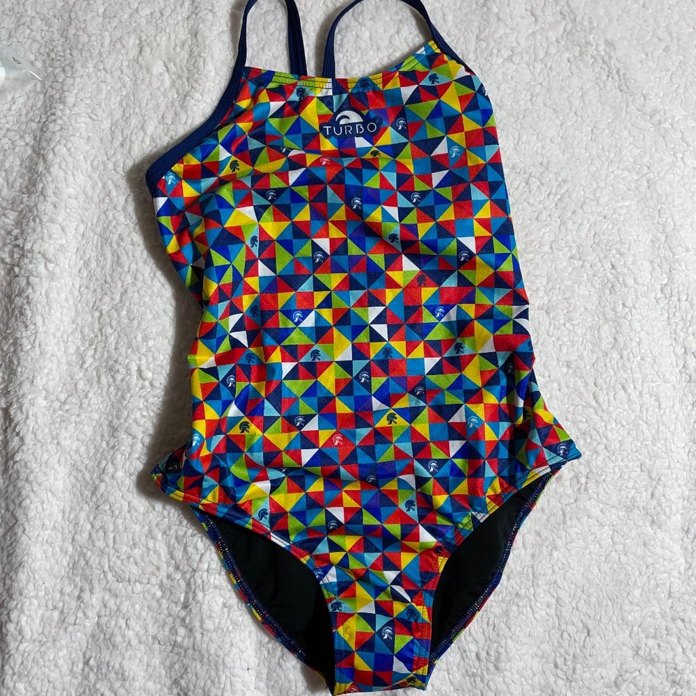Turbo Youth One Piece Swimsuit Size L NWOT Made in Spain